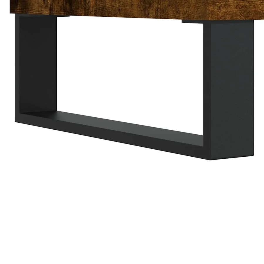 Table de chevet chêne fumé 40x35x50 cm bois d’ingénierie - 7