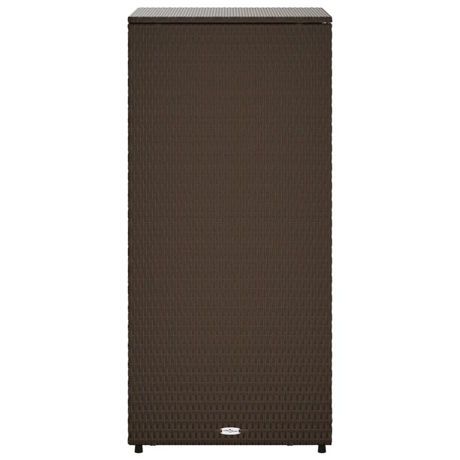 Armoire de rangement jardin marron 50x55x115 cm résine tressée - 8