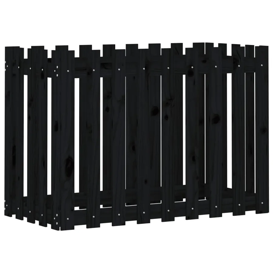 Lit surélevé de jardin design de clôture 100x50x70cm pin massif - 2