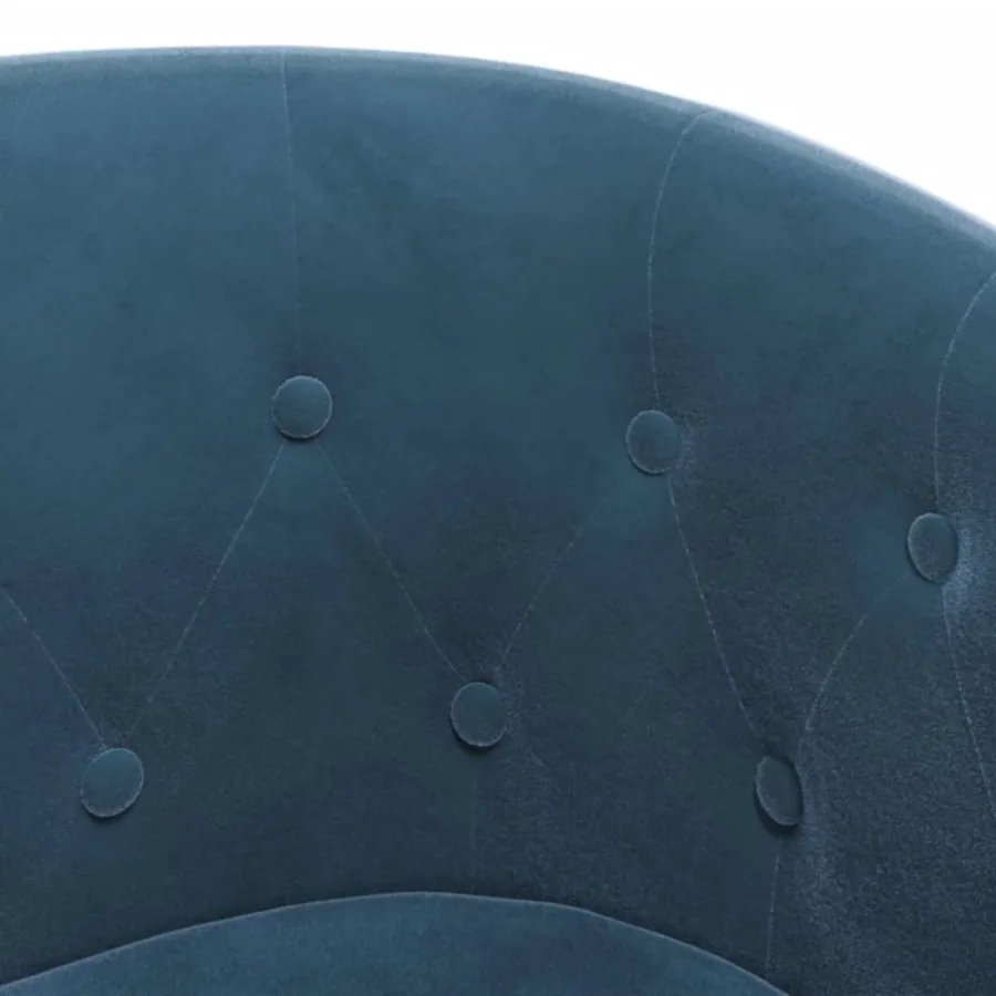Chaise cabriolet bleu foncé velours - 6