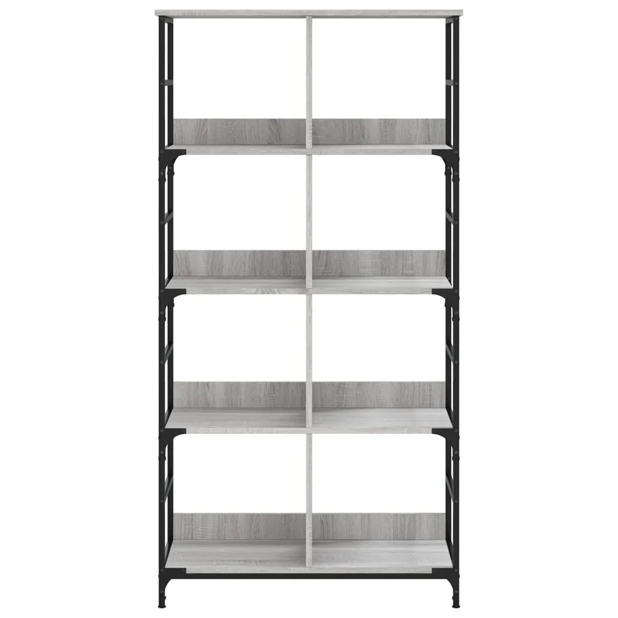 Bibliothèque sonoma gris 78,5x33x153 cm bois d'ingénierie - 4