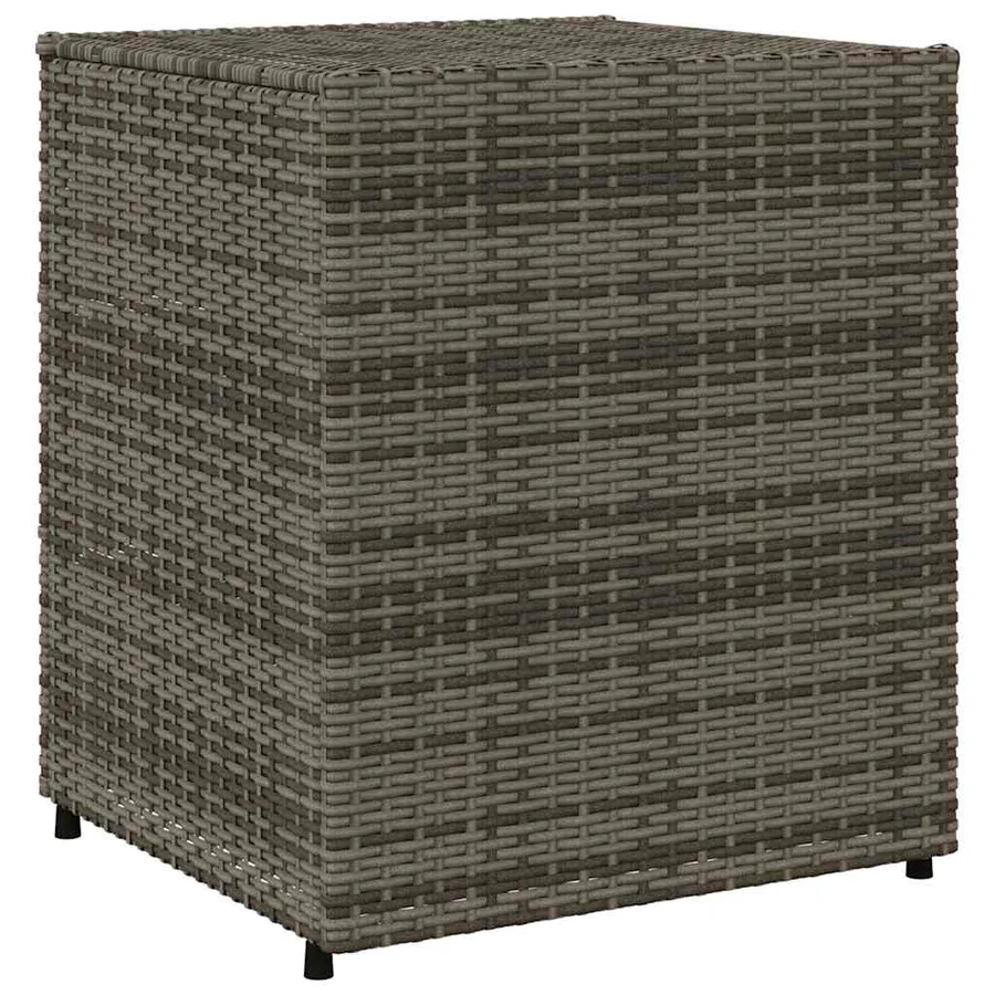 Armoire de rangement de jardin gris 55x59x69 cm résine tressée - 7