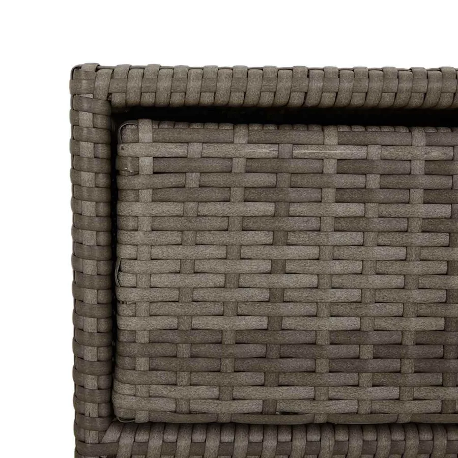 Armoire de rangement de jardin gris 55x59x69 cm résine tressée - 9