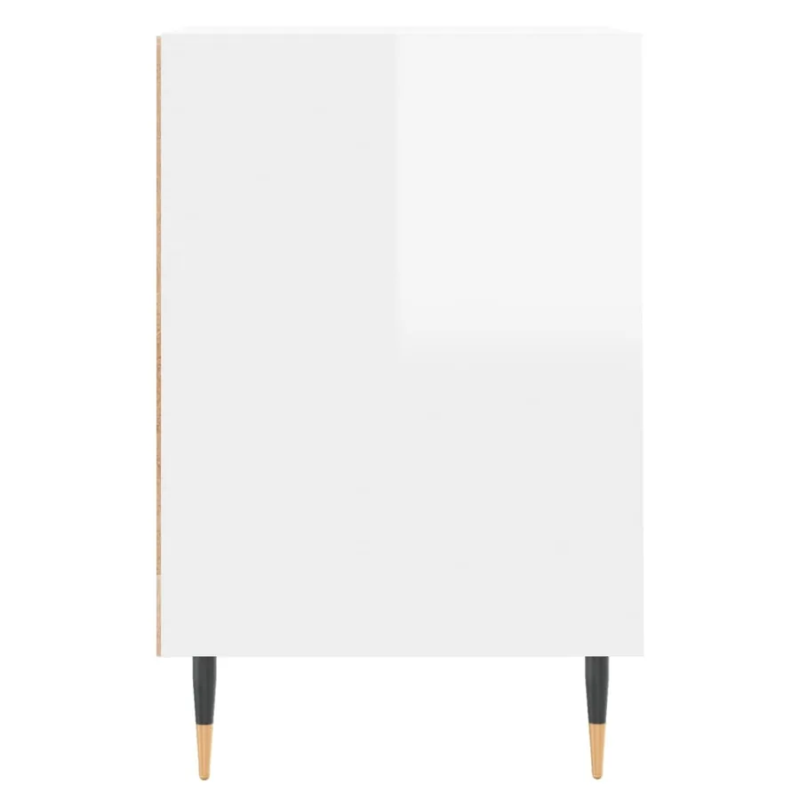 Meuble TV Blanc brillant 160x35x55 cm Bois d'ingénierie - 7