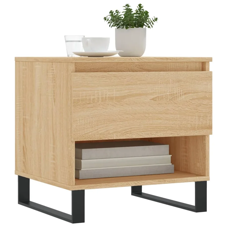 Tables basses 2 pcs chêne sonoma 50x46x50 cm bois d'ingénierie - 3