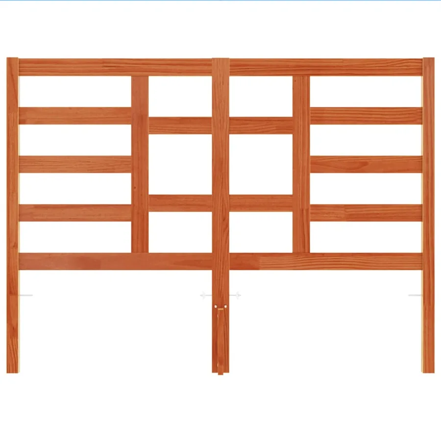 Tête de lit cire marron 135 cm bois massif de pin - 4