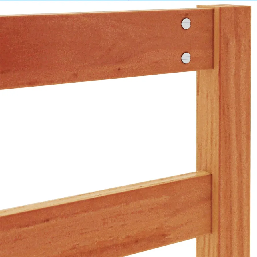 Tête de lit cire marron 135 cm bois massif de pin - 7