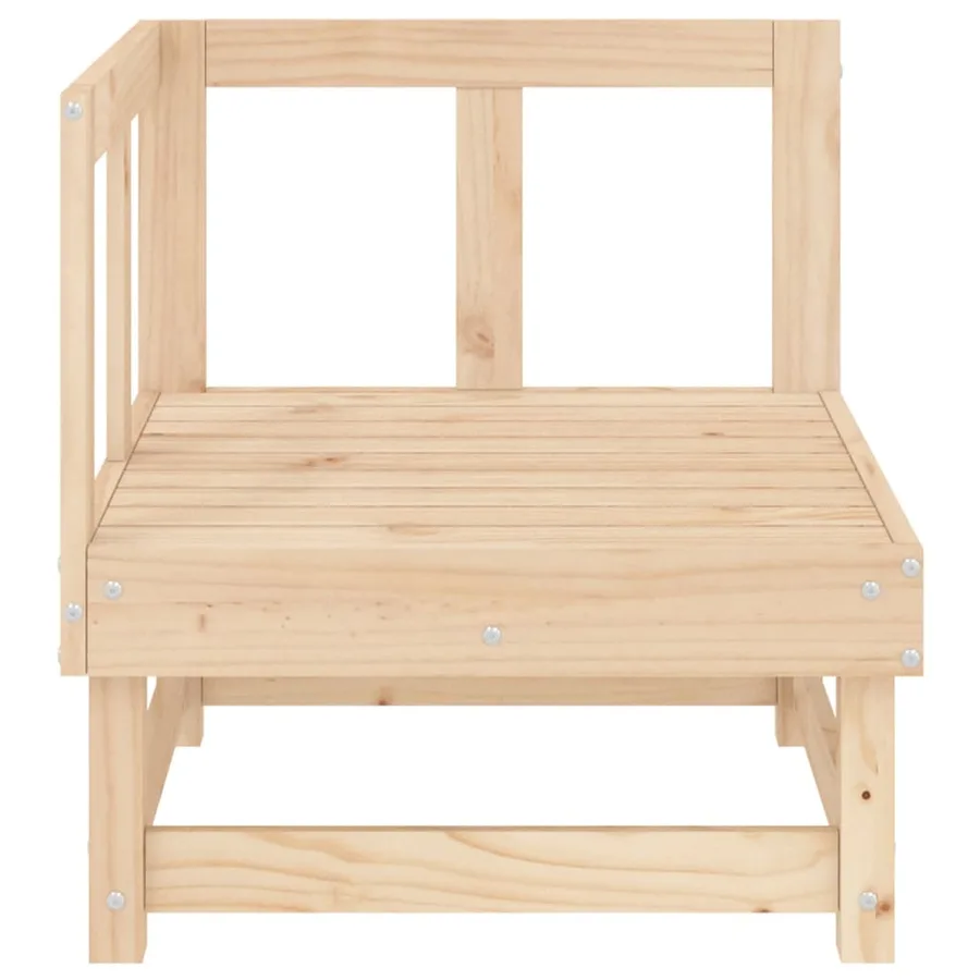 Canapé d'angle de jardin bois de pin massif - 3