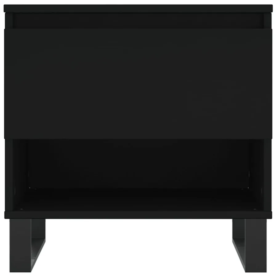 Tables basses 2 pcs noir 50x46x50 cm bois d'ingénierie - 6