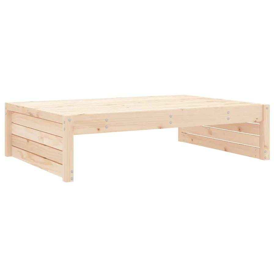 Repose-pied de jardin 120x80 cm bois de pin massif - 2