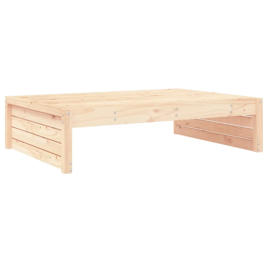 Repose-pied de jardin 120x80 cm bois de pin massif - 6