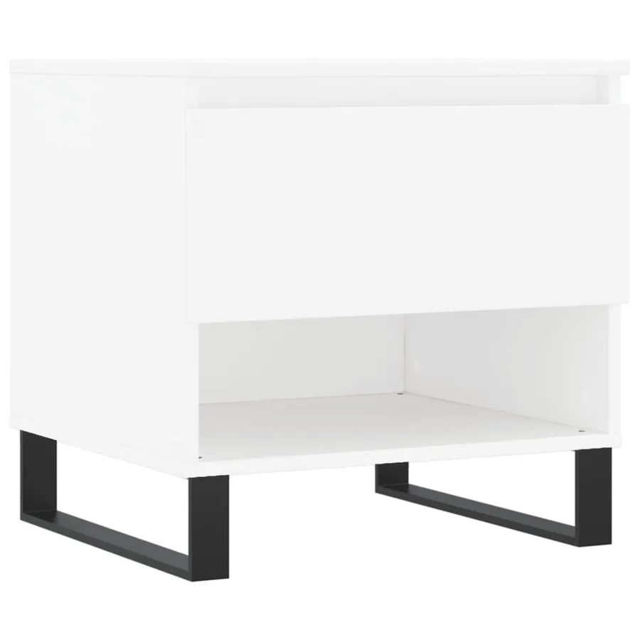 Tables basses 2 pcs blanc 50x46x50 cm bois d'ingénierie - 5