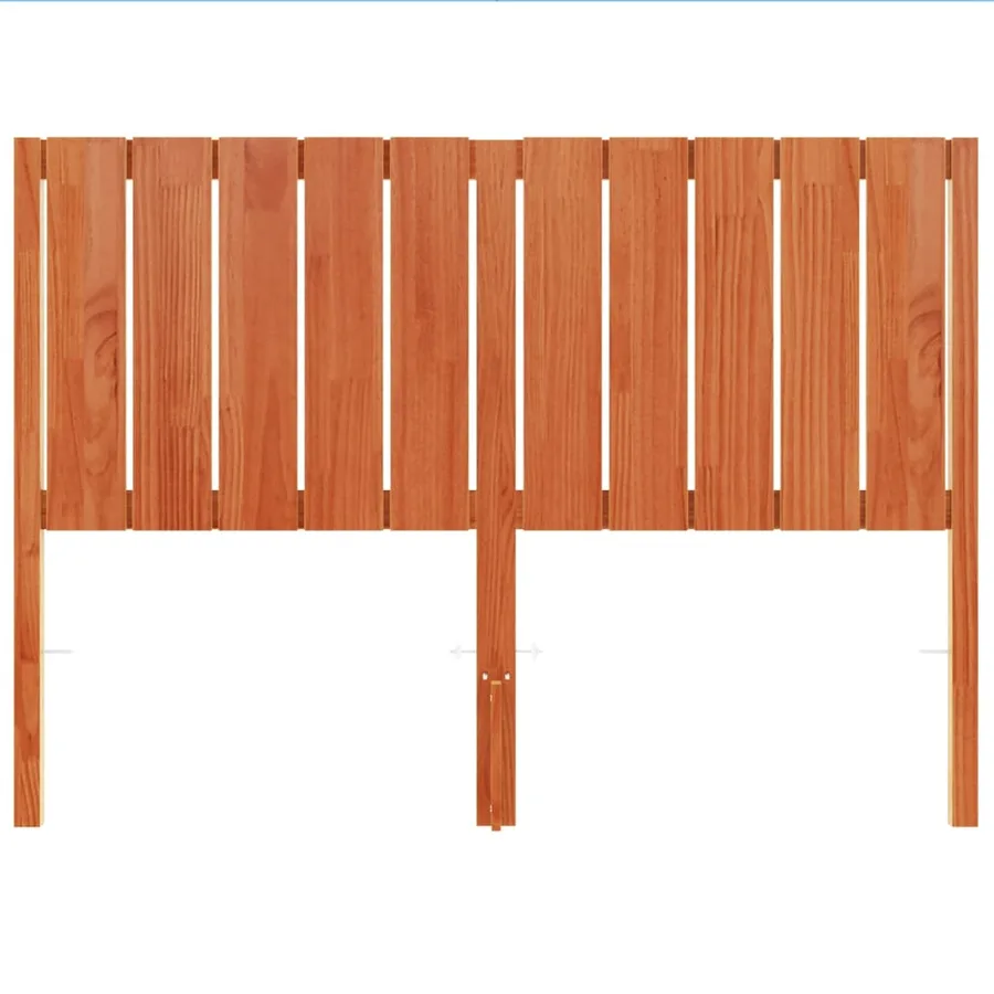 Tête de lit cire marron 135 cm bois massif de pin - 4