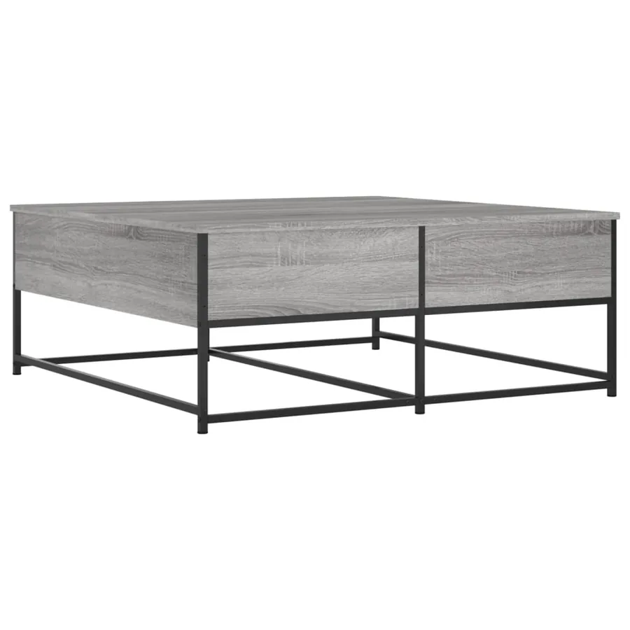 Table basse sonoma gris 100x99x40 cm bois d'ingénierie - 8