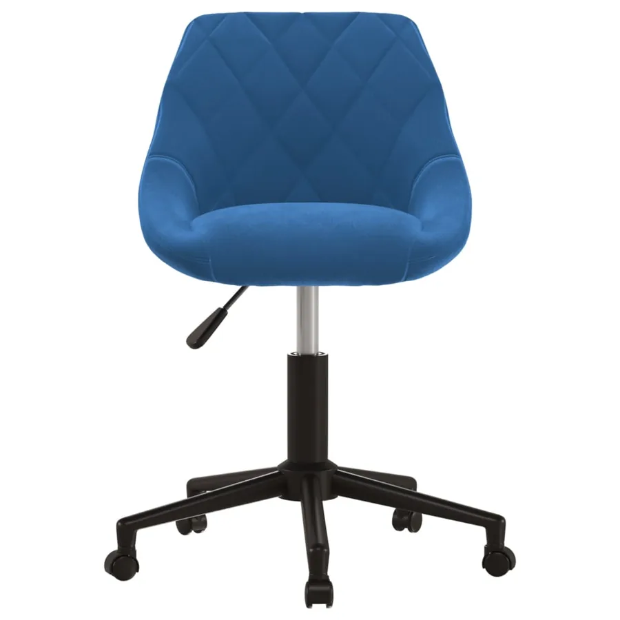 Chaise pivotante de salle à manger Bleu Velours - 2
