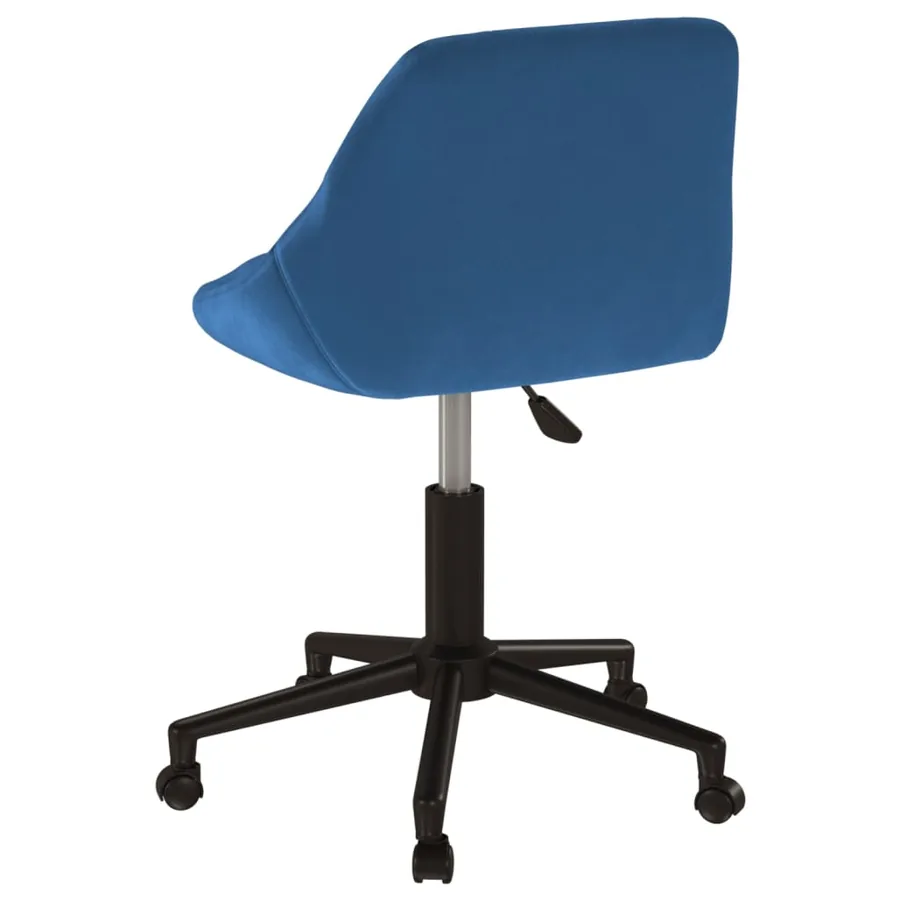 Chaise pivotante de salle à manger Bleu Velours - 4