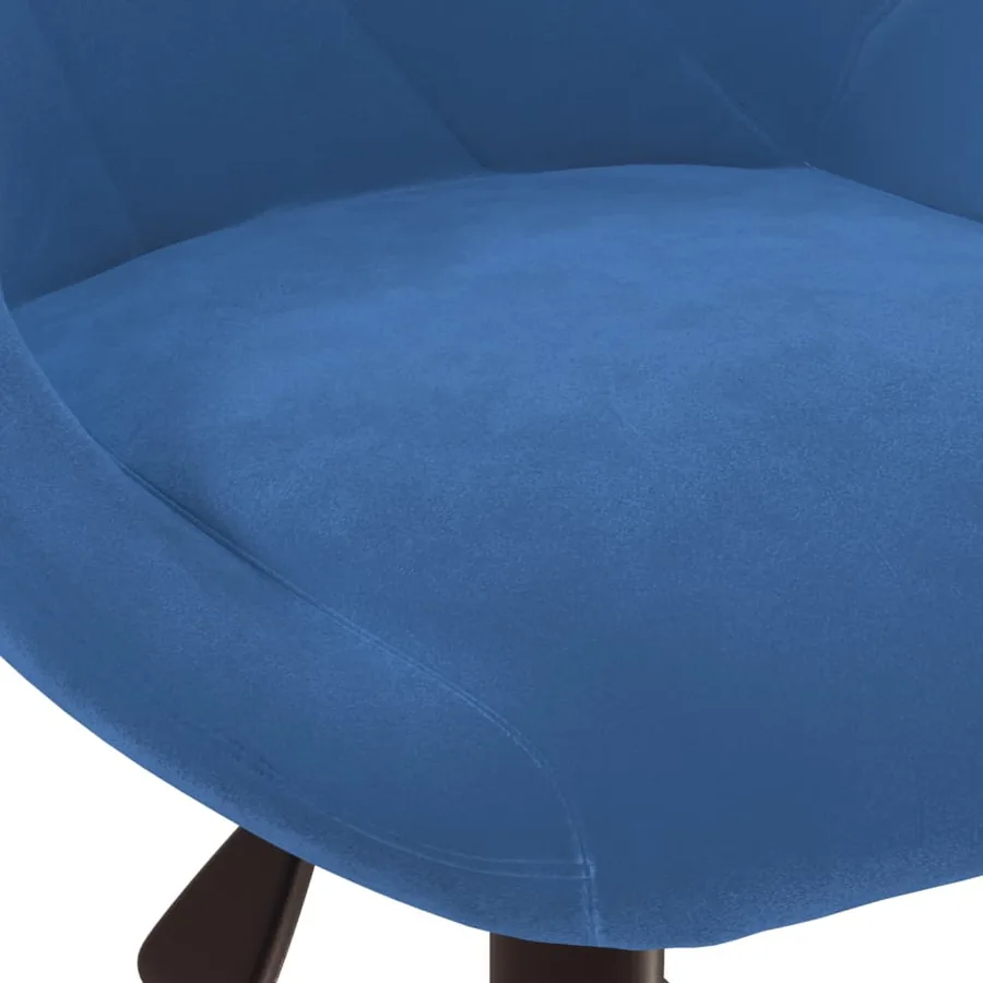Chaise pivotante de salle à manger Bleu Velours - 6