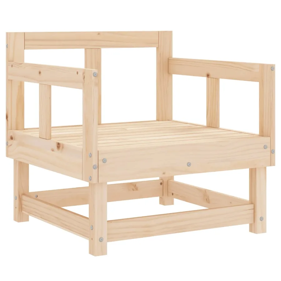 Chaises de jardin lot de 2 bois massif de pin - 3