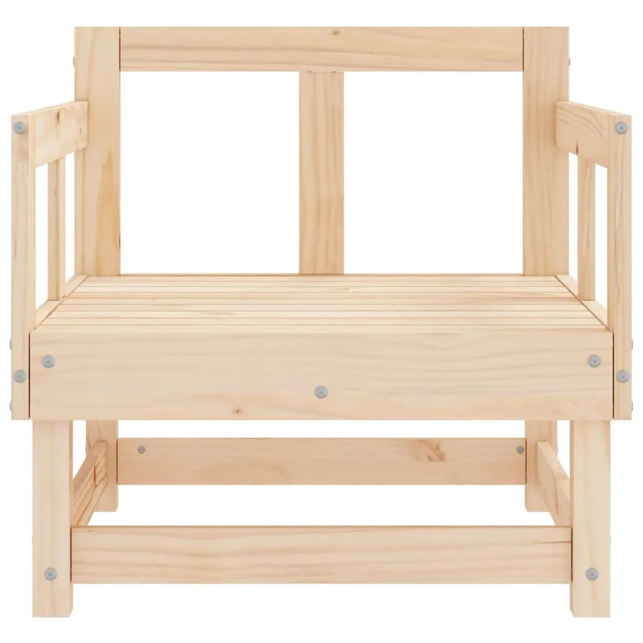 Chaises de jardin lot de 2 bois massif de pin - 4