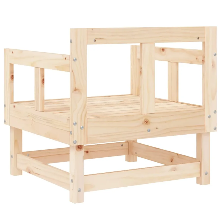 Chaises de jardin lot de 2 bois massif de pin - 5