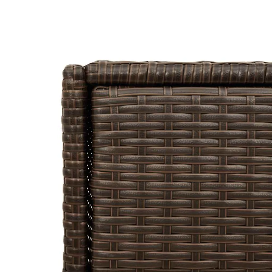 Armoire de rangement jardin marron 55x55x111 cm résine tressée - 11