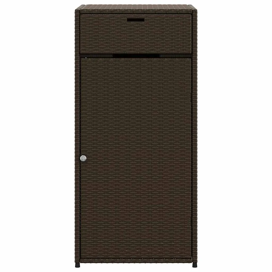 Armoire de rangement jardin marron 55x55x111 cm résine tressée - 6