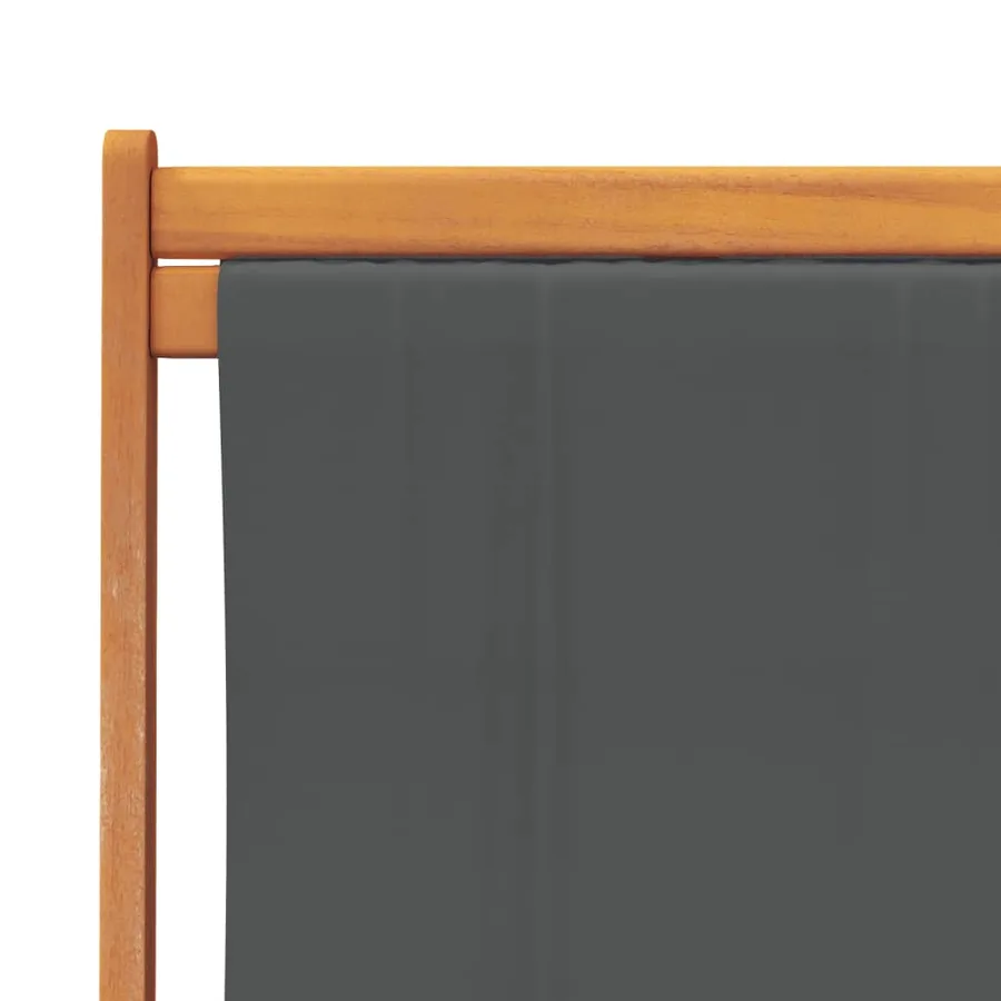 Chaises de plage pliables lot de 2 gris tissu - 8