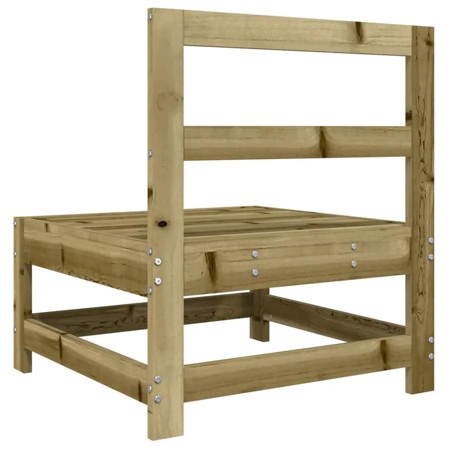 Canapés centraux de jardin 2 pcs bois de pin imprégné - 5