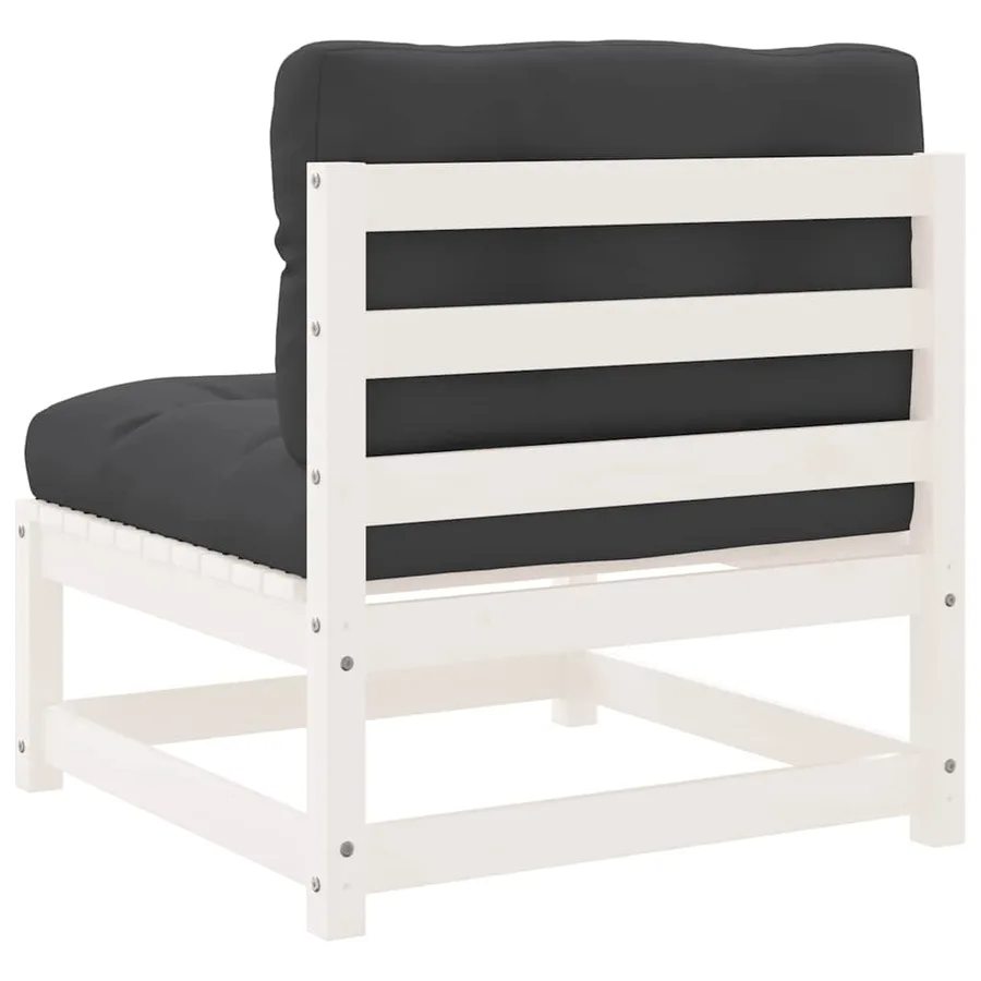 Canapés de jardin sans accoudoirs coussins 2pcs bois massif pin - 8