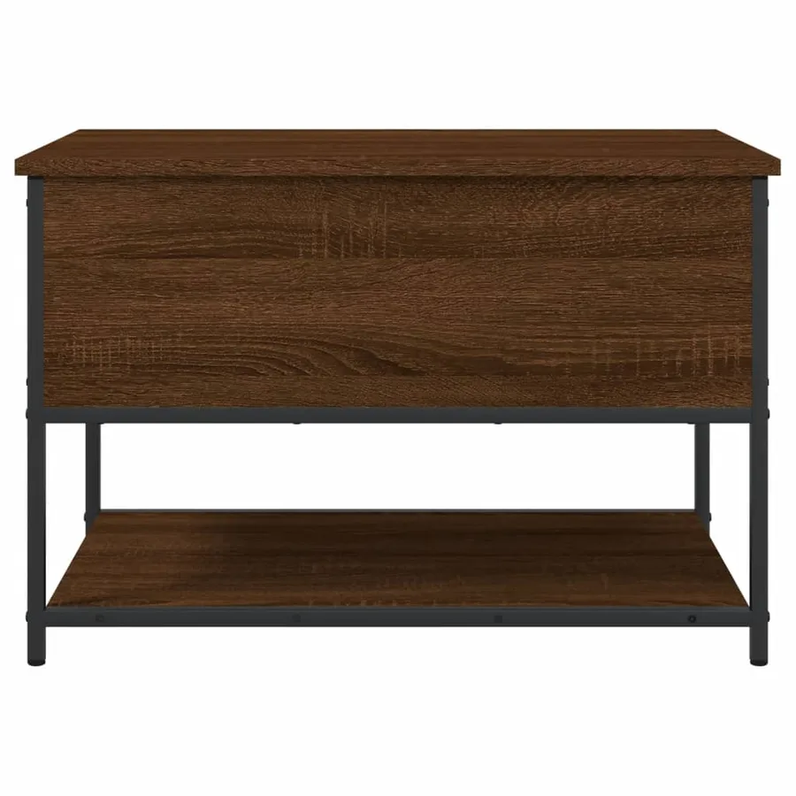 Banc de rangement chêne marron 70x42,5x47 cm bois d'ingénierie - 7