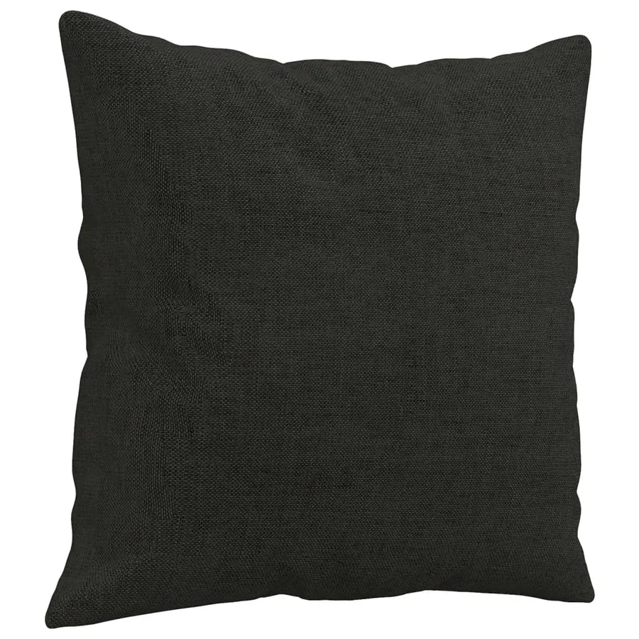 Canapé 2 places avec oreillers décoratifs noir 140 cm tissu - 6