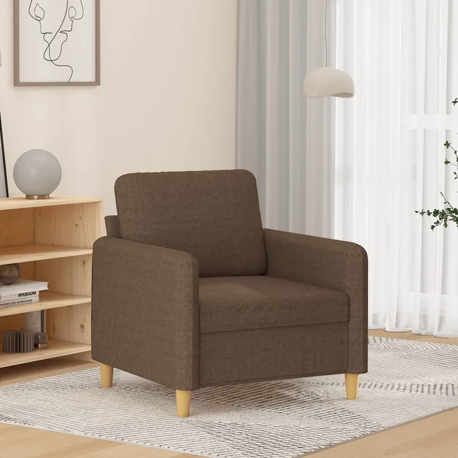 Fauteuil Marron 60 cm Tissu