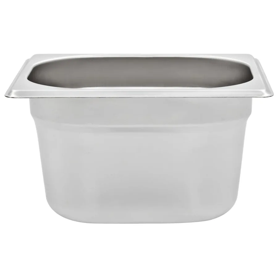 Récipients Gastronorm 12 pcs GN 1/6 100 mm Acier inoxydable - 5