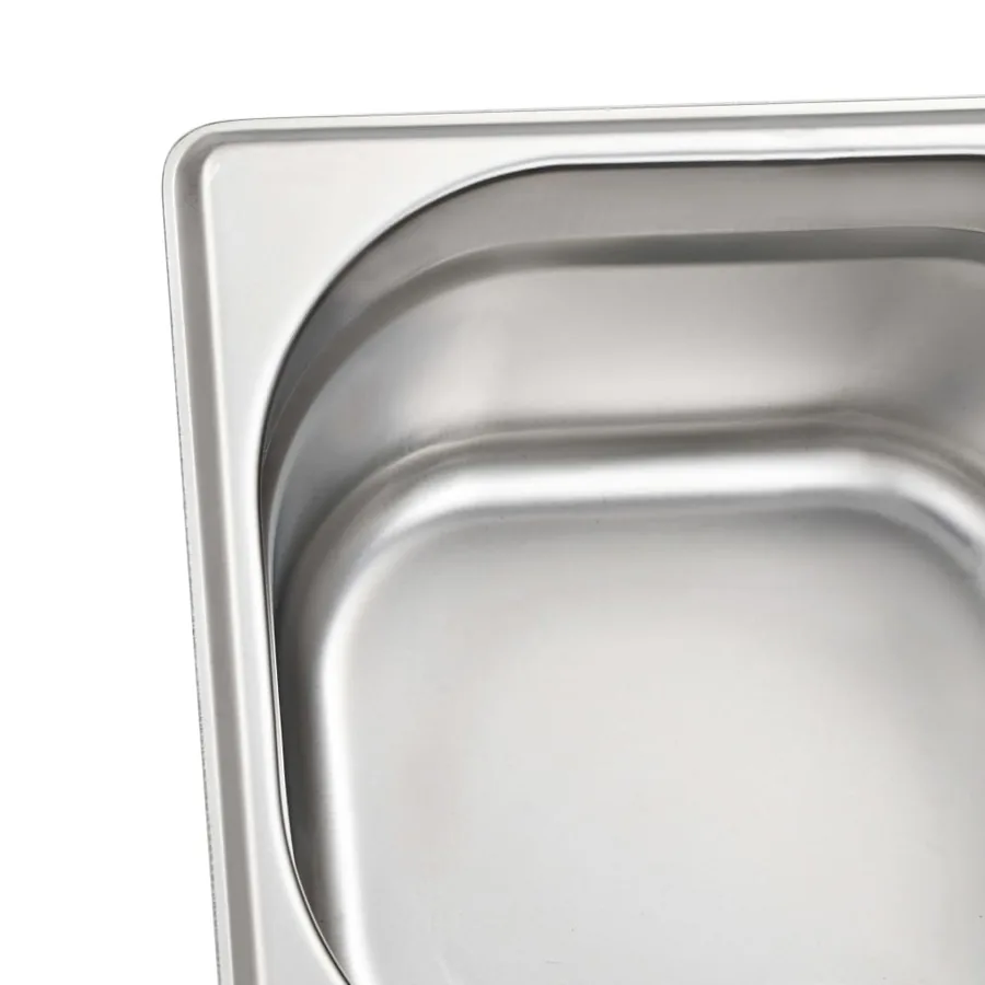 Récipients Gastronorm 12 pcs GN 1/6 100 mm Acier inoxydable - 7
