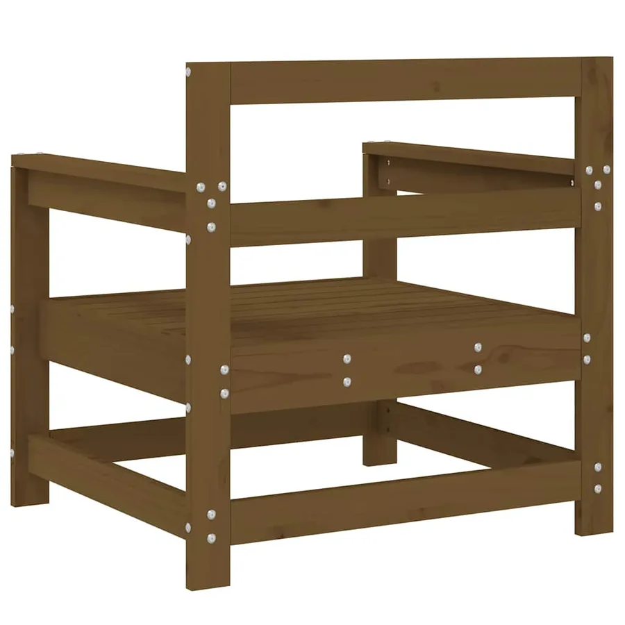 Chaises de jardin lot de 2 marron miel bois massif de pin - 5
