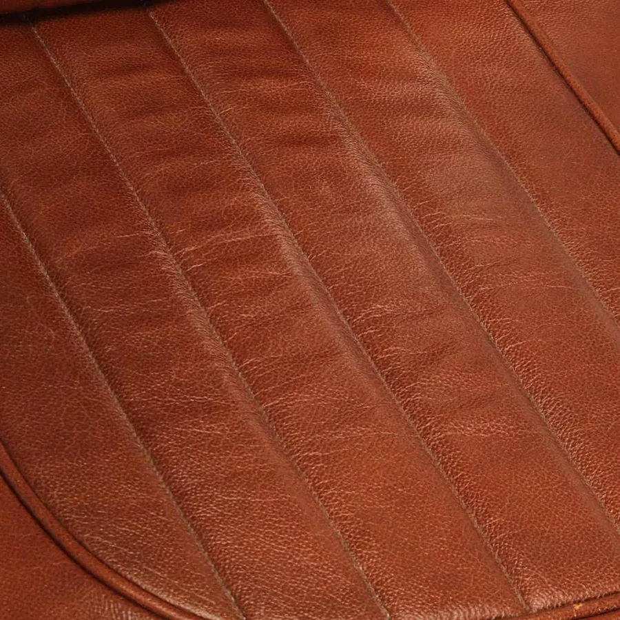 Fauteuil en style d'aviation marron cuir véritable - 6