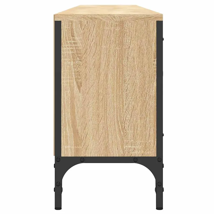 Meuble TV à tiroir chêne sonoma 200x25x44 cm bois d'ingénierie - 7