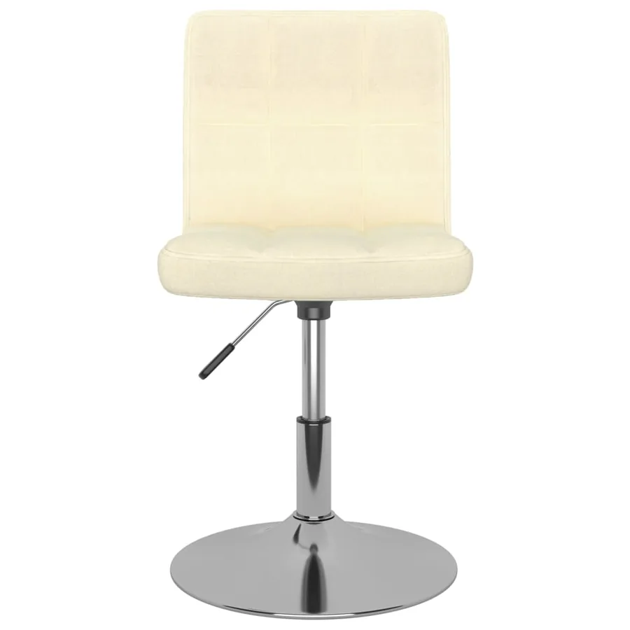 Chaises pivotantes à manger lot de 4 Crème Tissu - 3