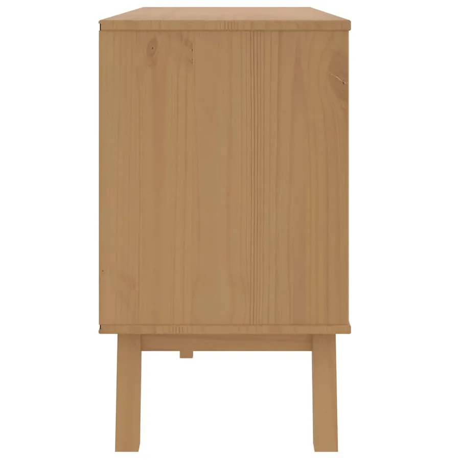 Armoire à tiroirs OLDEN marron bois de pin solide - 8