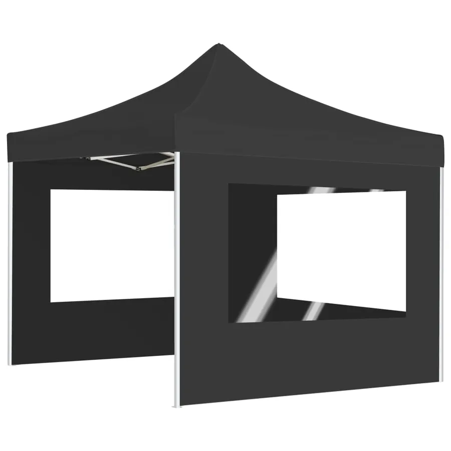 Tente de réception pliable à parois Aluminium 3 x 3m Anthracite - 3