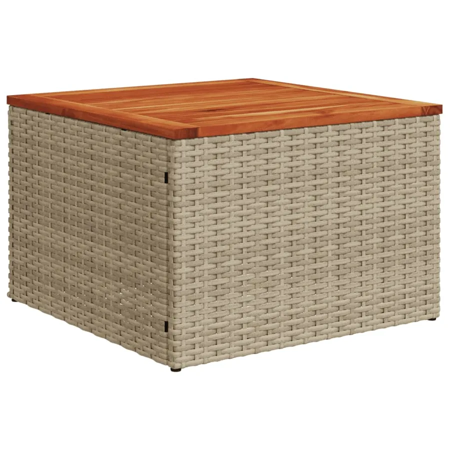 Salon de jardin avec coussins 8 pcs beige résine tressée - 6
