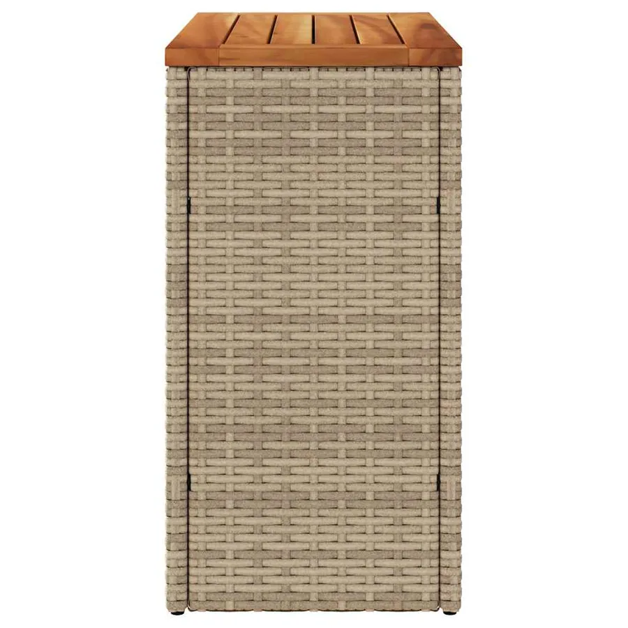 Table d'appoint de jardin dessus en bois beige 58x27,5x55 cm - 6