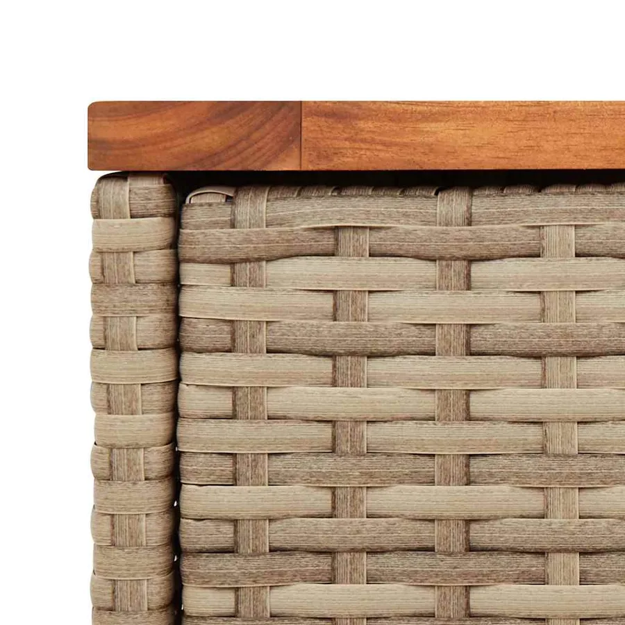 Table d'appoint de jardin dessus en bois beige 58x27,5x55 cm - 9