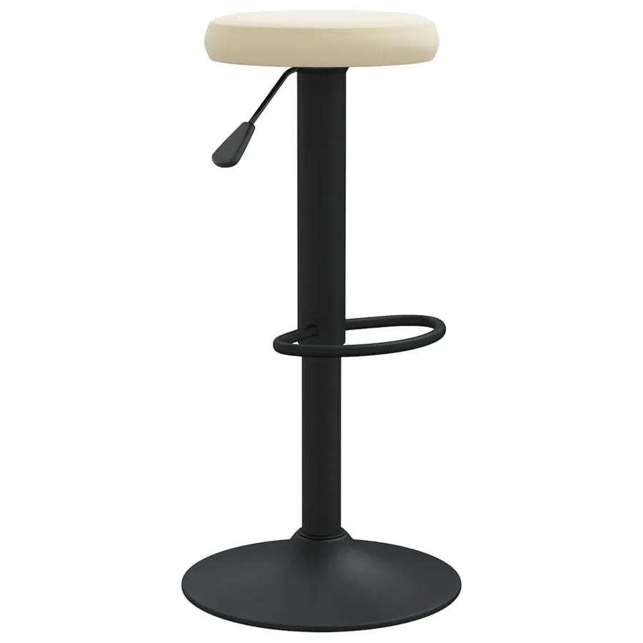 Tabourets de bar lot de 2 crème velours - 4