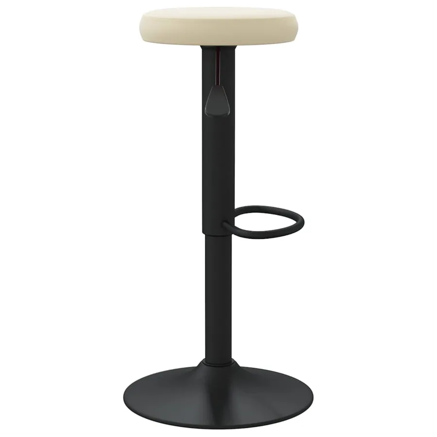 Tabourets de bar lot de 2 crème velours - 5