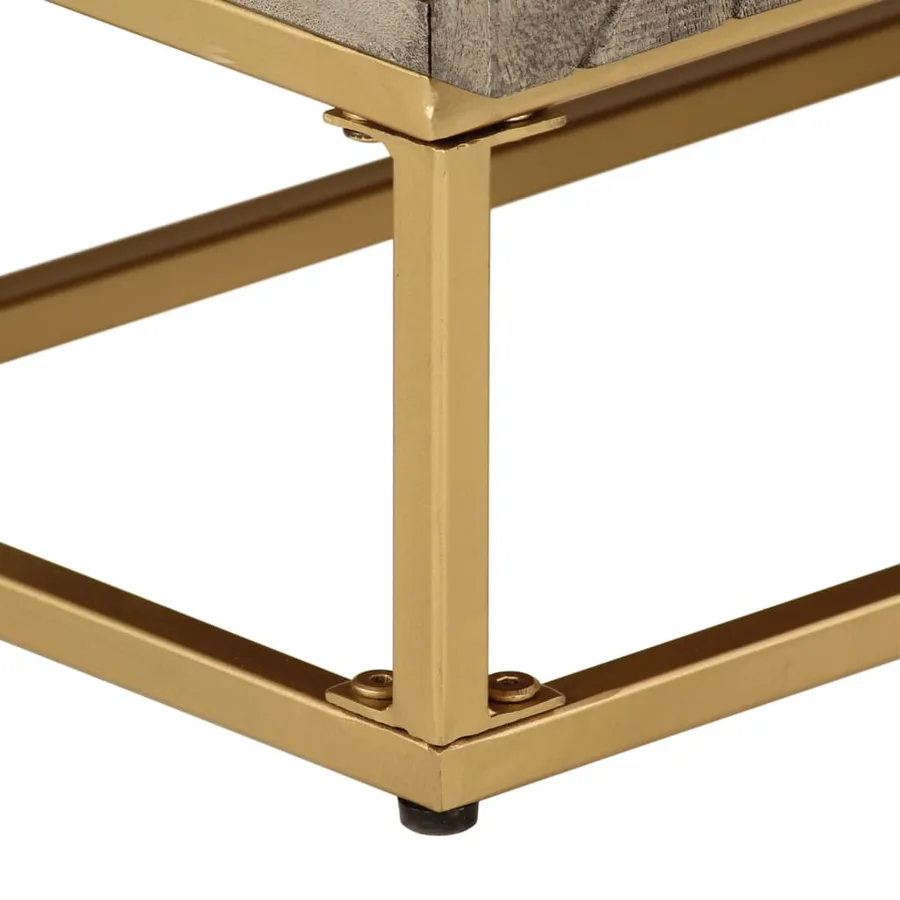 Commode 55x30x76 cm bois massif de manguier et fer - 8