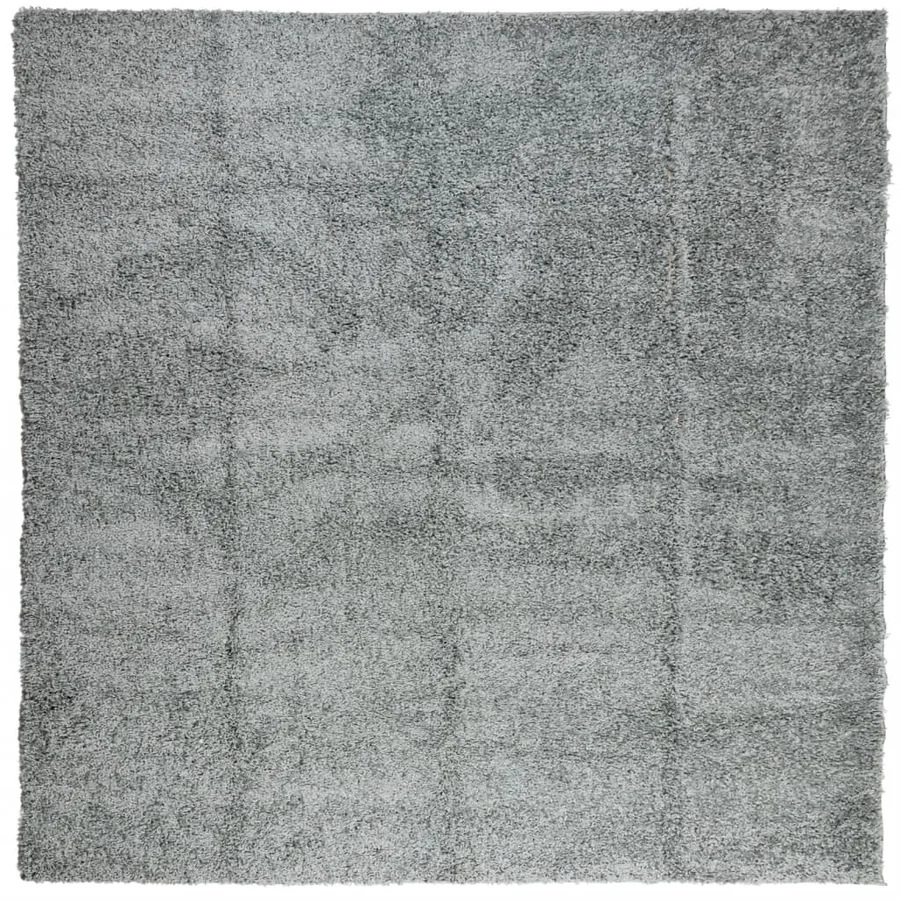 Tapis shaggy PAMPLONA poils longs moderne vert 160x160 cm - 2