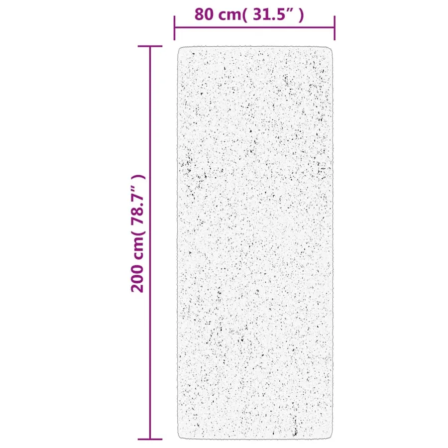 Tapis shaggy PAMPLONA poils longs moderne doré 80x200 cm - 10
