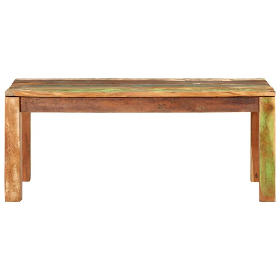 Table basse 110x55x40 cm bois de récupération massif - 2