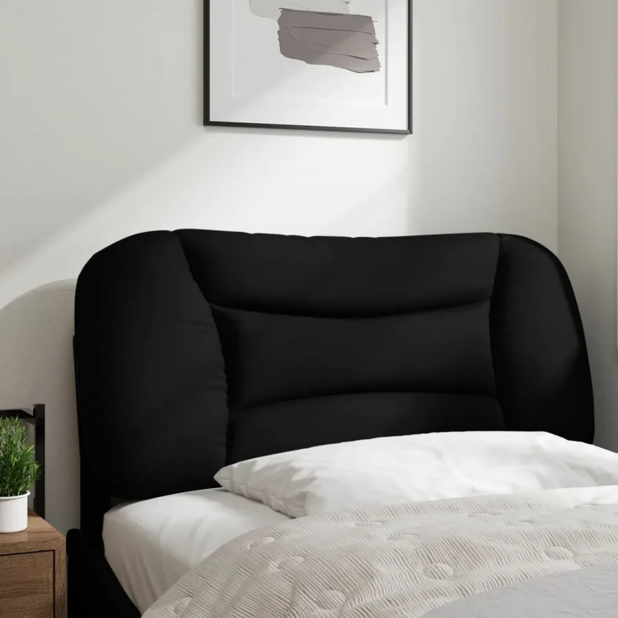 Coussin de tête de lit Hvar noir 90 cm tissu - 3